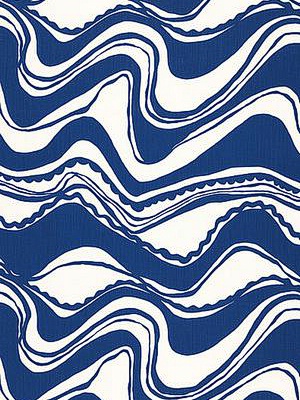 Schumacher Fabric - Carmel Coastline Print - Surf 174690